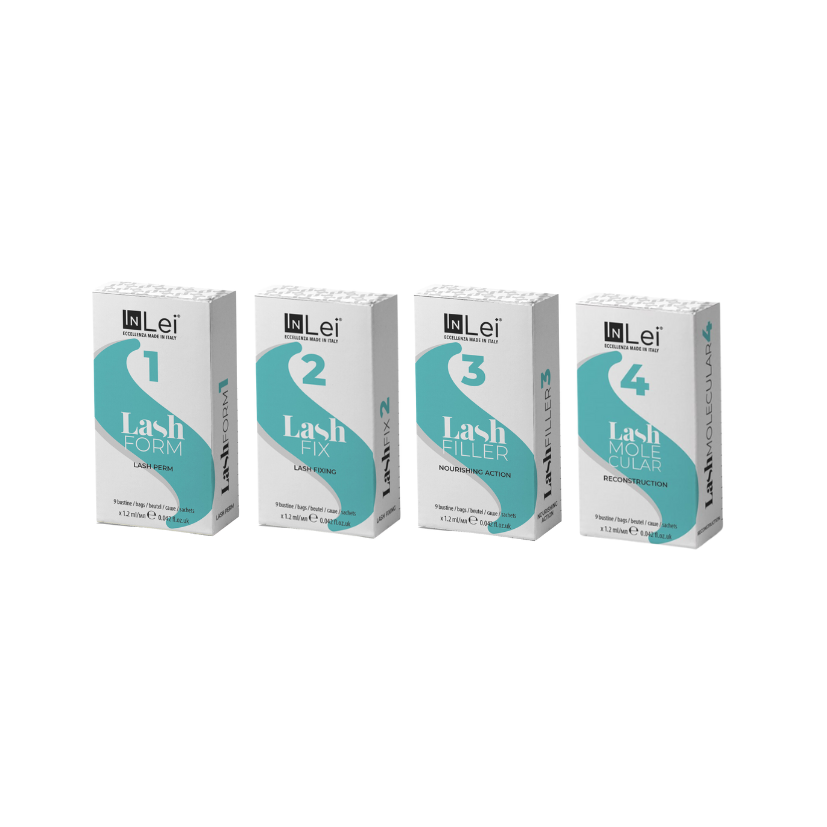 Kit profesional de relleno de pestañas con 4 sobres numerados 1 a 4