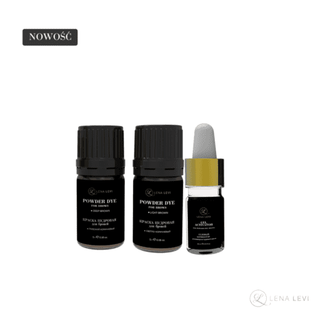 LENA LEVI Set - Tinte permanente en polvo para cejas y pestañas