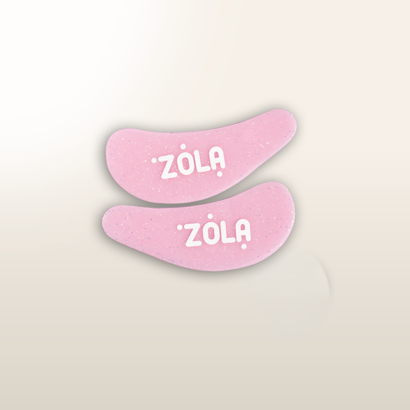 Parche de silicona para ojos ZOLA® rosa, dos unidades con textura