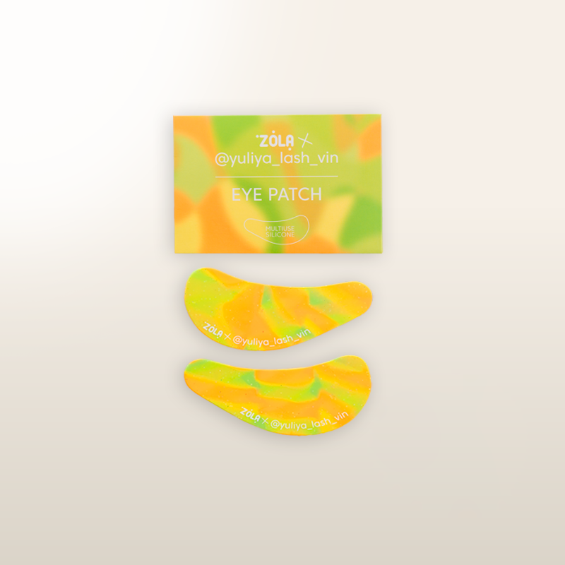 Parches de silicona para contorno de ojos ZOLA® verdes y naranjas