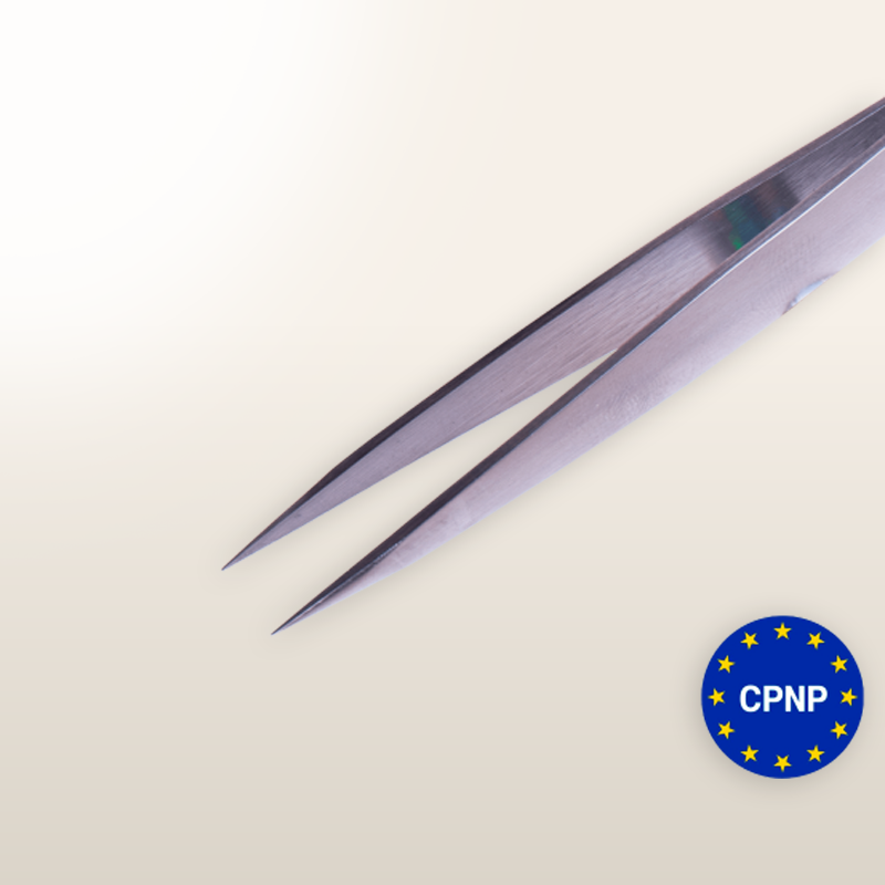 Pinza plateada de punta fina ZOLA® para cejas