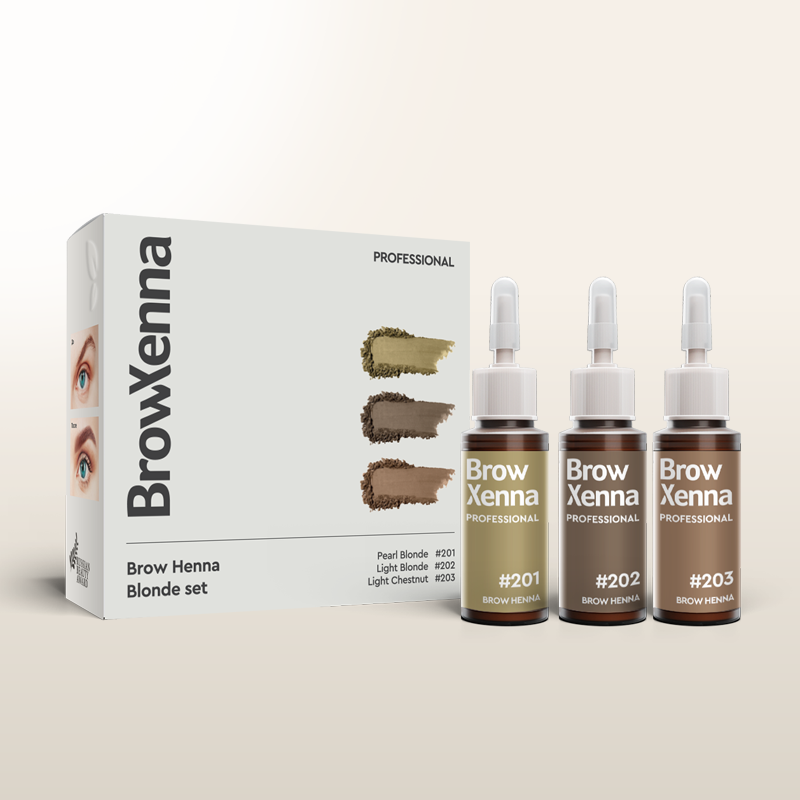 BrowXenna® Set Henna Blonde 3 tonos 30 ml
