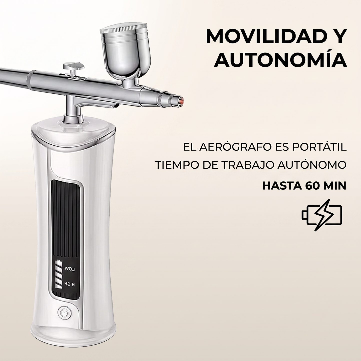 OKO LASH&BROW PORTABLE AIRBRUSH WITH LED DISPLAY NOZZLE 0.4 MM