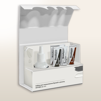 BrowXenna® OXYGEN J2 Mini kit profesional de coloración de cejas y pestañas