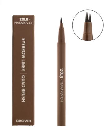 ZOLA x Maks Bilokonskyi Eyebrow Liner Quad Brush – Brown
