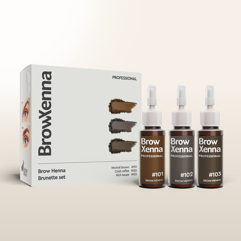 BrowXenna® Set Henna Brunette 3 tonos 30 ml