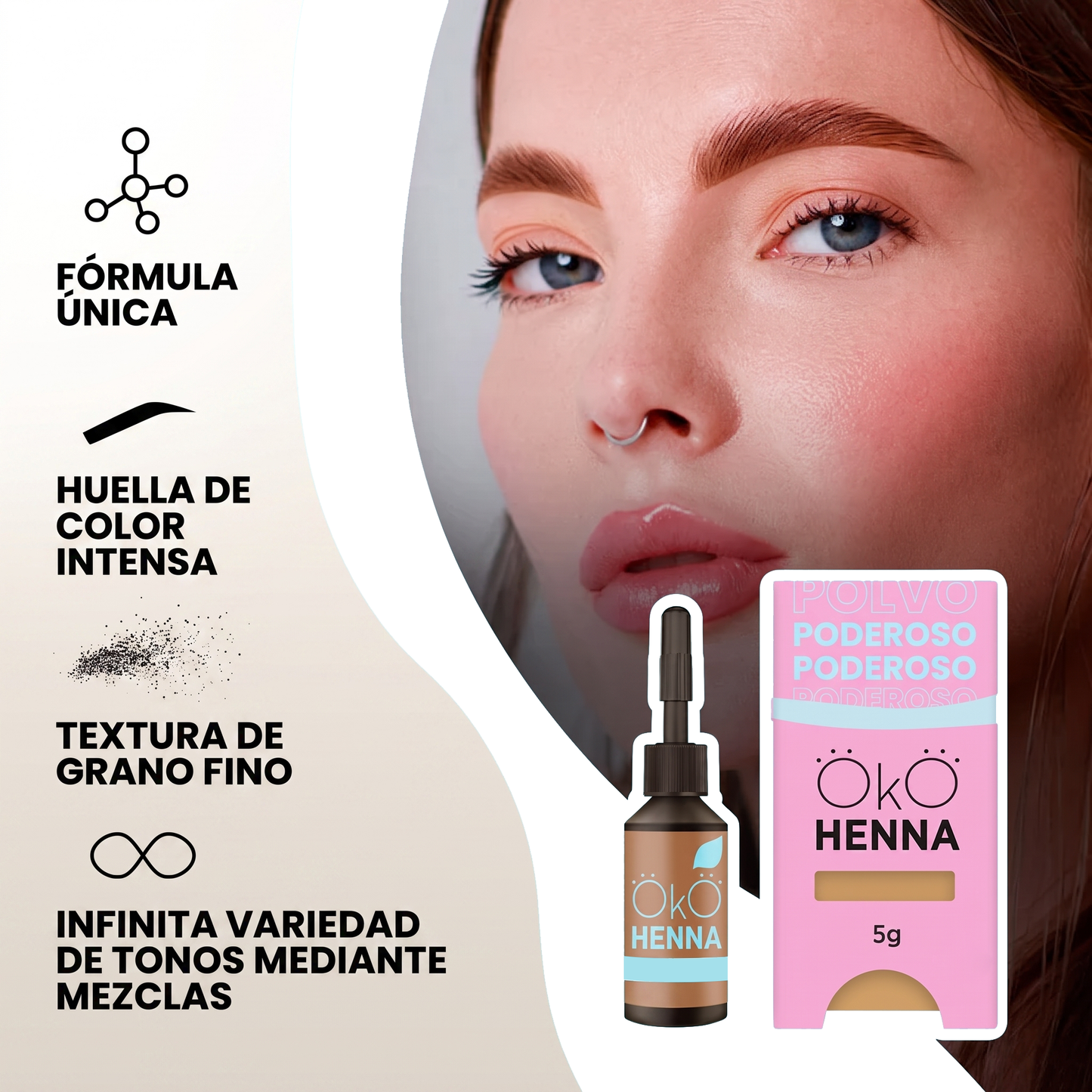 OKO LASH&BROW POWER POWDER HENNA SET 5 G