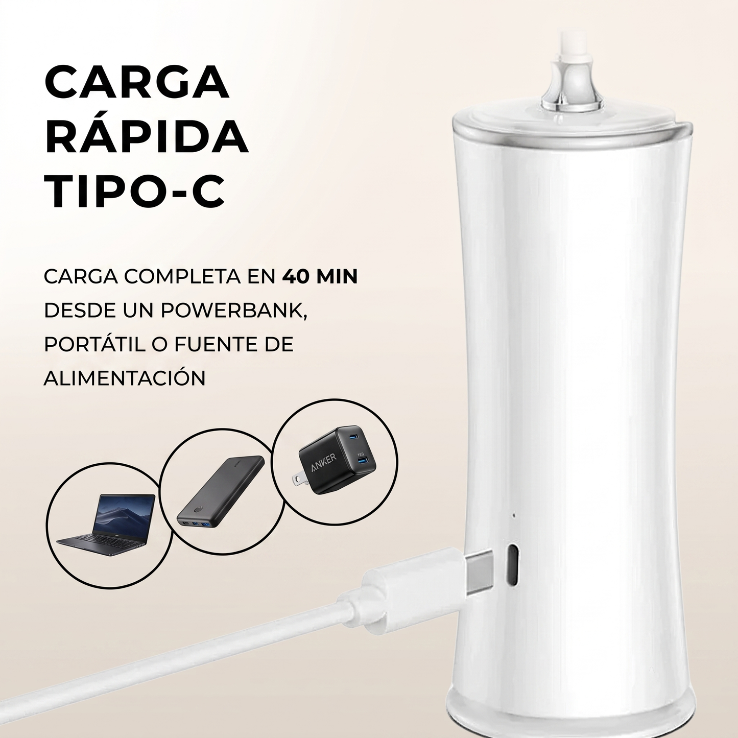 OKO LASH&BROW PORTABLE AIRBRUSH WITH LED DISPLAY NOZZLE 0.4 MM