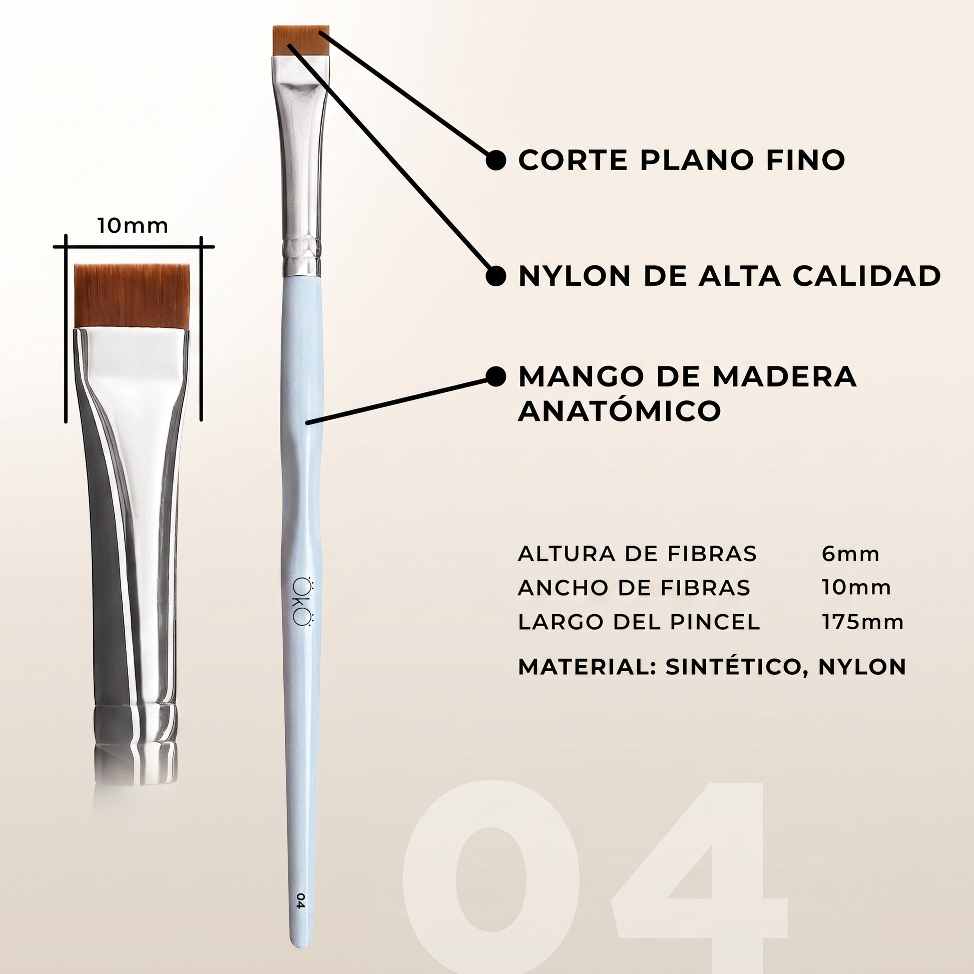 OKO LASH&BROW FLAT BRUSH 4