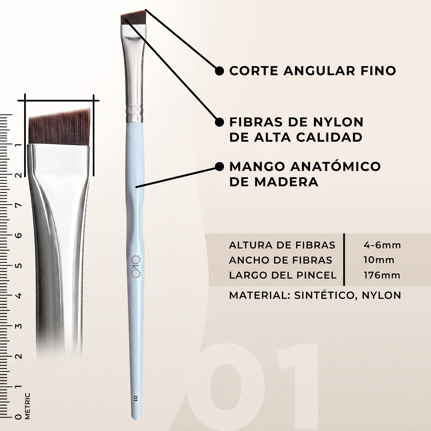 OKO LASH&BROW LARGE ANGLED BRUSH 1