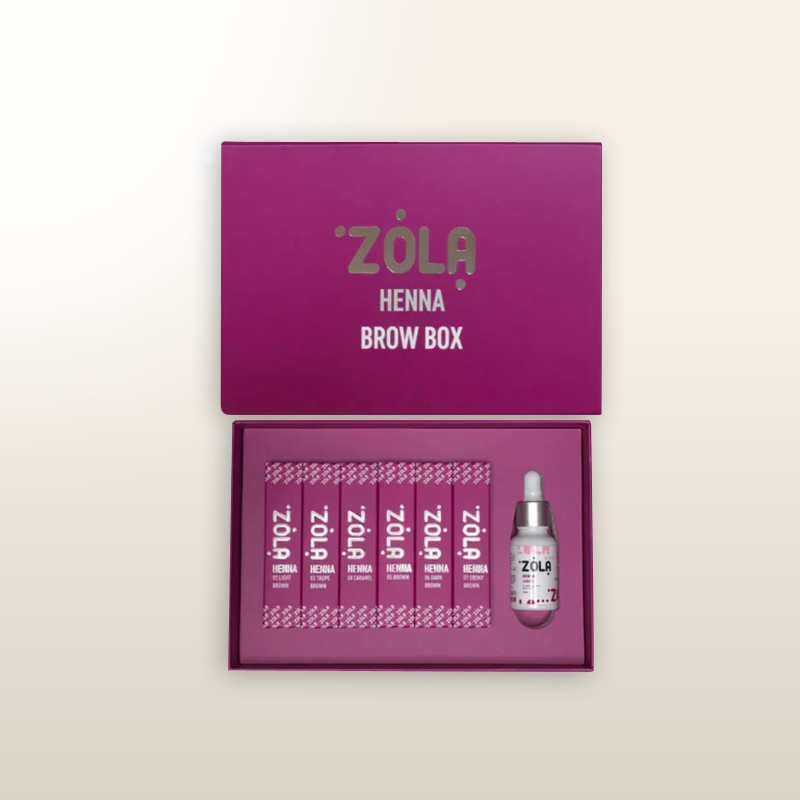 ZOLA® Henna Box 6×10 g kit profesional de henna para cejas