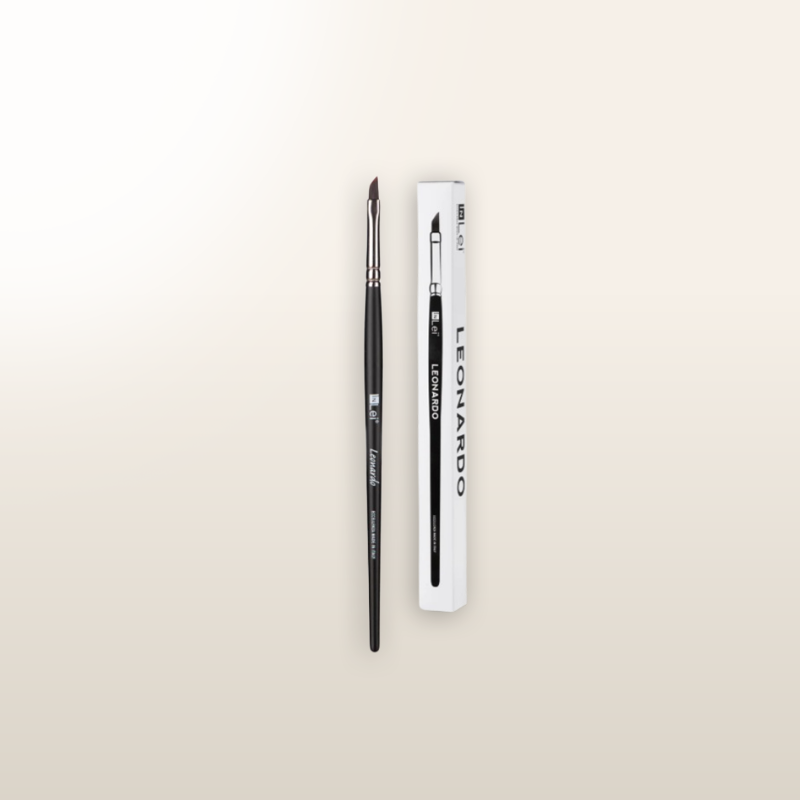 INLEI® LEONARDO – PINCEL PROFESIONAL DE CORTE OBLICUO PARA PESTAÑAS